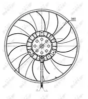 Вентилятор NRF 47422, охлаждение двигателя для AUDI A6 (4F2, C6)