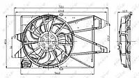 Вентилятор NRF 47005, охлаждение двигателя для FORD MONDEO III (B5Y)