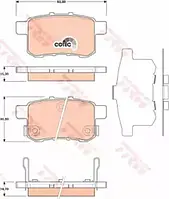 Колодка торм. диск. HONDA ACCORD задн. (пр-во TRW)