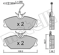 Комплект тормозных колодок Metelli 22-0142-0 20919, дисковый тормоз для ALPINE A610