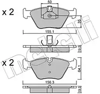 Комплект тормозных колодок Metelli 22-0207-0 21990, дисковый тормоз для BMW 5 (E39)