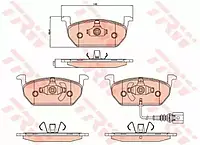 Комплект тормозных колодок TRW GDB2080 22035, дисковый тормоз COTEC для AUDI A3 Limousine (8VS, 8VM)