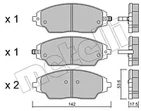 Комплект тормозных колодок Metelli 22-1008-0 25722, дисковый тормоз для CHEVROLET AVEO Наклонная задняя часть