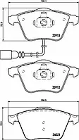 Комплект тормозных колодок Textar 2391301 23912, дисковый тормоз для AUDI A3 (8P1)