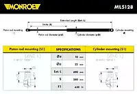 Амортизатор багажника RENAULT KANGOO 97-09 (пр-во Monroe)