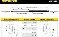 Газовая пружина Monroe ML5219, крышка багажник для SKODA OCTAVIA I (1U2)