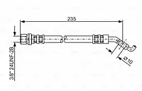 Тормозной шланг Bosch 1987476207 BH775 для TOYOTA COROLLA (_E12_)