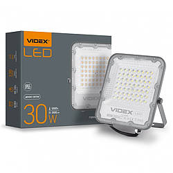 LED прожектор вуличний VIDEX PREMIUM F2 30W 5000K Сірий (VL-F2-305G)
