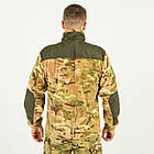 Кофта флісова Мультикам комбінована з плащівкою, чоловіча тактична, з липучками під шеврони, фото 5