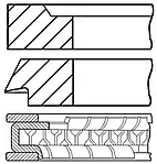 Комплект поршневих кілець Goetze Engine 08-107800-10 для ALFA ROMEO 145 (930_)