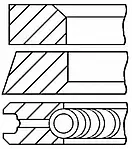 Кільця поршневі VAG 76,50 1,6 TD/2,0 TD/2,4 TD (пр-во GOETZE)