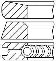 Кольца поршневые FORD TRANSIT 89.9 (2.5/2/3) 2.4TDI D24H/N/P 99- (пр-во GOETZE)