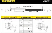 Газовая пружина Monroe ML6129, крышка багажник для SEAT EXEO ST (3R5)