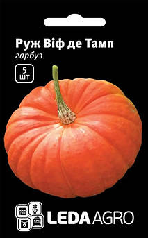 Насіння Гарбуза Руж віф де Тамп, 5 шт (Leda), середньостиглий сорт стійкий до несприятливих факторів