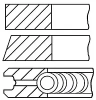 Кольца поршневые FIAT 69,60 2,0 x 1,5 x 2,0 1,3TD 16V 03- (пр-во GOETZE) (пр-во GOETZE)