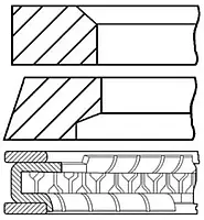 Комплект поршневых колец Goetze Engine 08-433700-00 для HONDA CIVIC V Hatchback (EG)