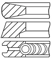 Кольца поршневые FIAT 94,40 3,0 x 2,0 x 3,0 2,8TD Euro2 (пр-во GOETZE)