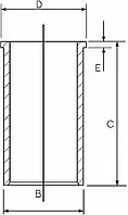 Гильза цилиндра Goetze Engine 14-021350-00 для MERCEDES-BENZ /8 (W115)