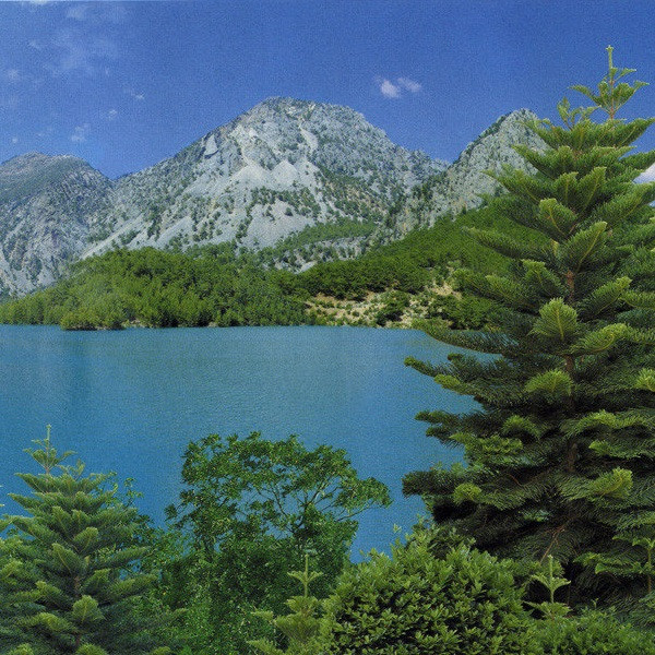 Фотошпалери проста папір Смарагдове озеро 20 аркушів 194 см х 335 см (121150)