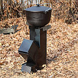 Турбопічка 2 мм (середня) дров'яна реактивна туристична для риболовлі турбочкова піч "Ракета", фото 3