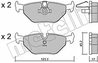 Комплект тормозных колодок Metelli 22-0210-0 21891, дисковый тормоз для BMW 5 (E39)