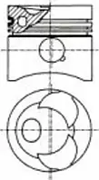 Поршень Nural 87-176708-00 для MERCEDES-BENZ 100 c бортовой платформой/ходовая часть (631)