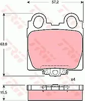 Комплект тормозных колодок TRW GDB3233 21790, дисковый тормоз для LEXUS GS (JZS160_, UZS161_, UZS160_)