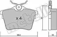 Комплект тормозных колодок Metelli 22-0602-0 24135, дисковый тормоз для CITROËN C5 III (RD_)