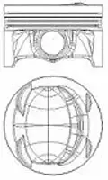 Поршень Nural 87-433907-10 Elastoval ® для AUDI A1 (8X1, 8XK)