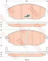 Комплект тормозных колодок TRW GDB4179 24864, дисковый тормоз COTEC для CHEVROLET EPICA (KL1_)