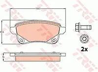 Комплект тормозных колодок TRW GDB2082, дисковый тормоз для RENAULT GRAND SCÉNIC III (JZ0/1_)