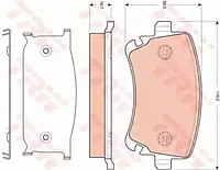 Комплект тормозных колодок TRW GDB1661 23326, дисковый тормоз для AUDI A6 (4F2, C6)