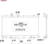 Радиатор охлаждения двигателя Koyorad PL091674