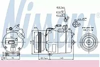Компрессор кондиционера AUDI A6 97- (Nissens)