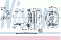 Компрессор кондиционера DAEWOO LANOS 97- 1.3-1.6 (Nissens)