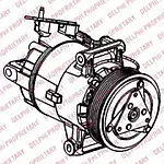 Компресор Delphi TSP0155927, кондиціонер для NISSAN QASHQAI / QASHQAI +2 I (J10, JJ10)