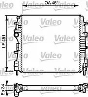 Радиатор Valeo 734922, охлаждение двигателя для RENAULT KANGOO (KC0/1_)