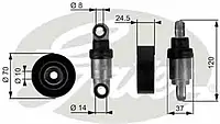 Натяжной ролик Gates T38242 T38071, поликлиновойремень DriveAlign® для BMW 3 (E36)