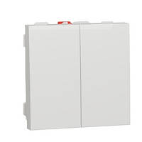 Unica NEW Вимикач 2 кл перехрестний (з трьох місць) антрацит 2 модулі