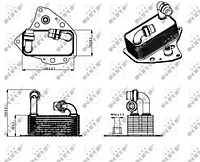 Масляный радиатор NRF 31343, двигательное масло для ALFA ROMEO BRERA (939_)