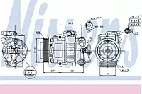 Компрессор кондиционера AUDI; SEAT; SKODA; Volkswagen (Nissens)