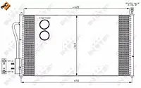 Конденсатор кондиционера FORD Focus 98- (пр-во NRF)