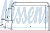 Конденсатор кондиционера DAEWOO LANOS ALL 97- 1.5-1.6(пр-во Nissens)