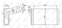 Радиатор отопителя AUDI 80 86- (пр-во NRF)