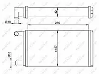 Радиатор отопителя MERCEDES 209 D-410 D (77-) (пр-во NRF)