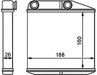 Теплообмінник NRF 54213, опалення салону для ABARTH GRANDE PUNTO (199_)