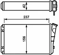 Радиатор отопителя OPEL Omega 94- (пр-во NRF)
