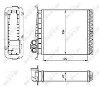 Радиатор отопителя VOLVO 850 V70 91-00 (пр-во NRF)