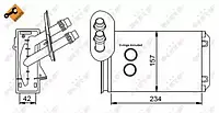 Радиатор отопителя AUDI A3 96- (пр-во NRF)