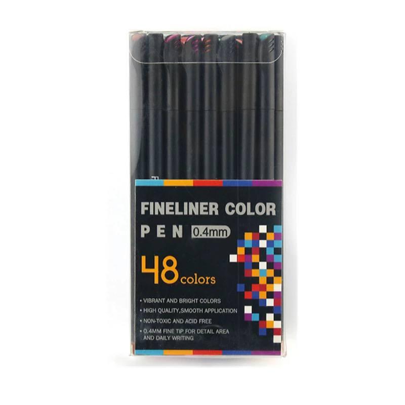 Набір професійних різнокольорових лінерів для малювання Fineliner Color 48 кольорів